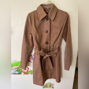 Anthropologie X Plenty By Tracy Reese Corin Peplum Trench Coat